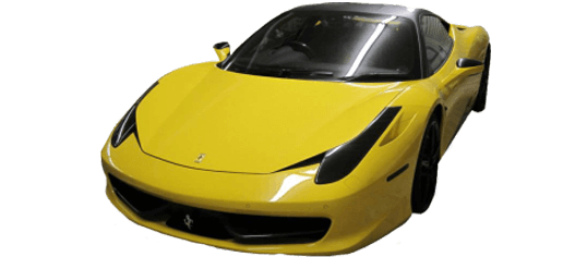 Yellow Ferrari Sport Car